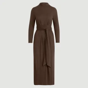Vero Tie-Front Long-Sleeve Dress (Petite)