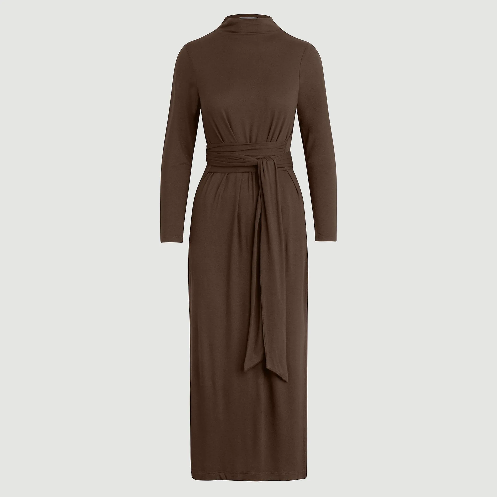 Vero Tie-Front Long-Sleeve Dress (Petite)