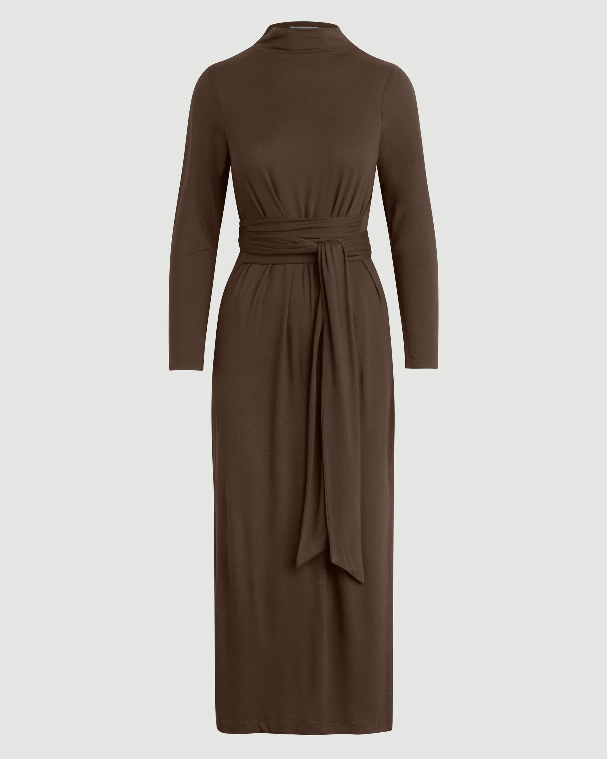 Vero Tie-Front Long-Sleeve Dress (Petite)