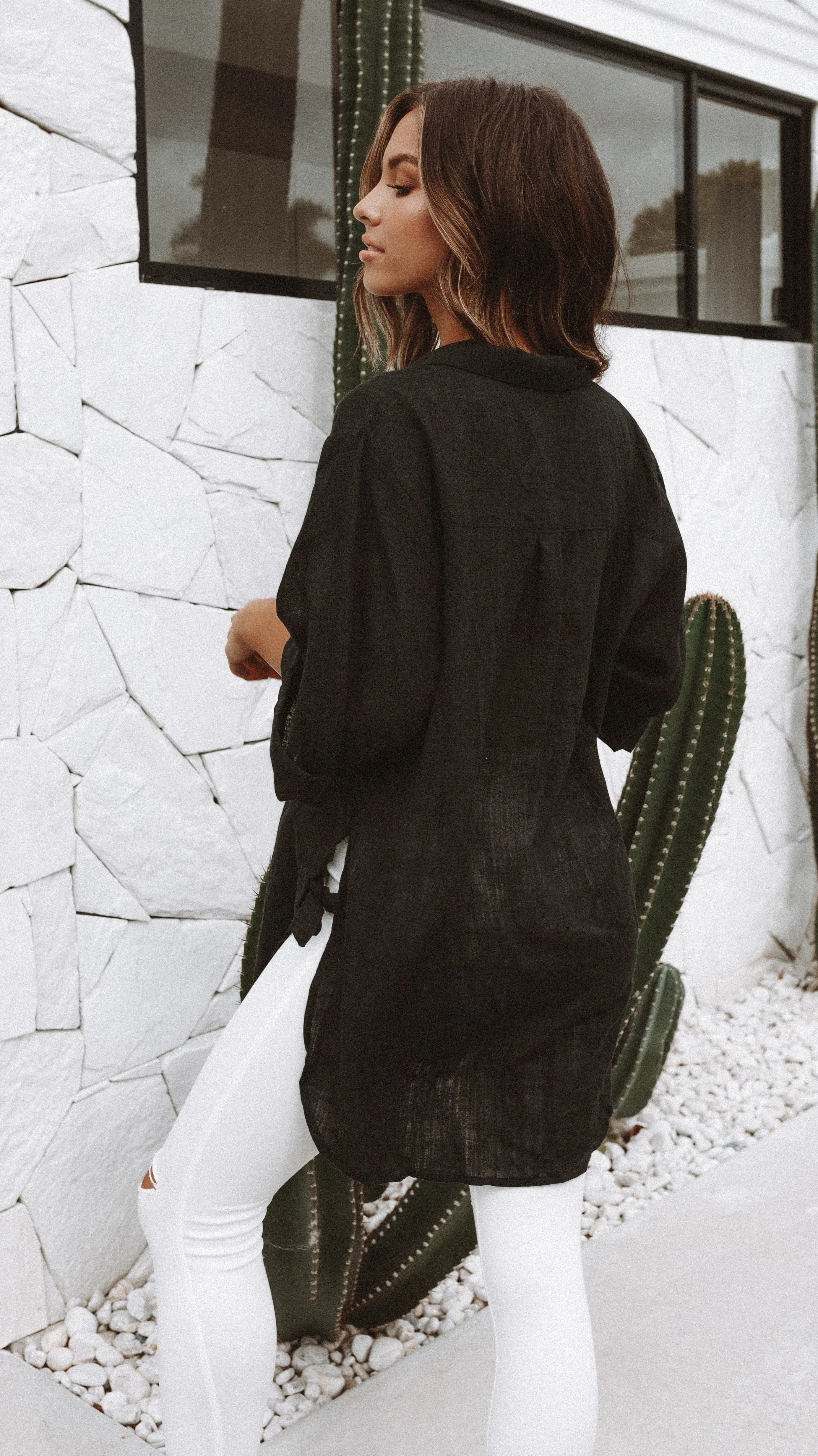 Vesper Short Sleeve Top - Black