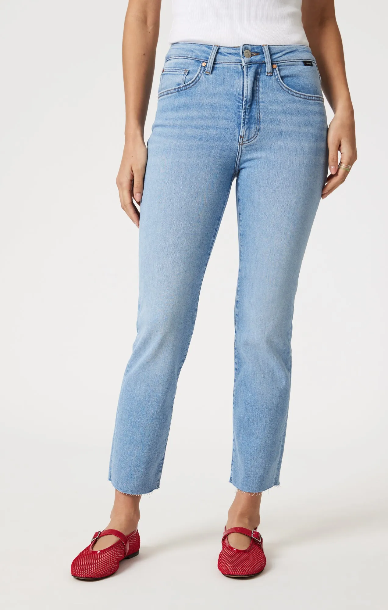 VIOLA STRAIGHT LEG IN LIGHT BRUSHED FLEX BLUE
