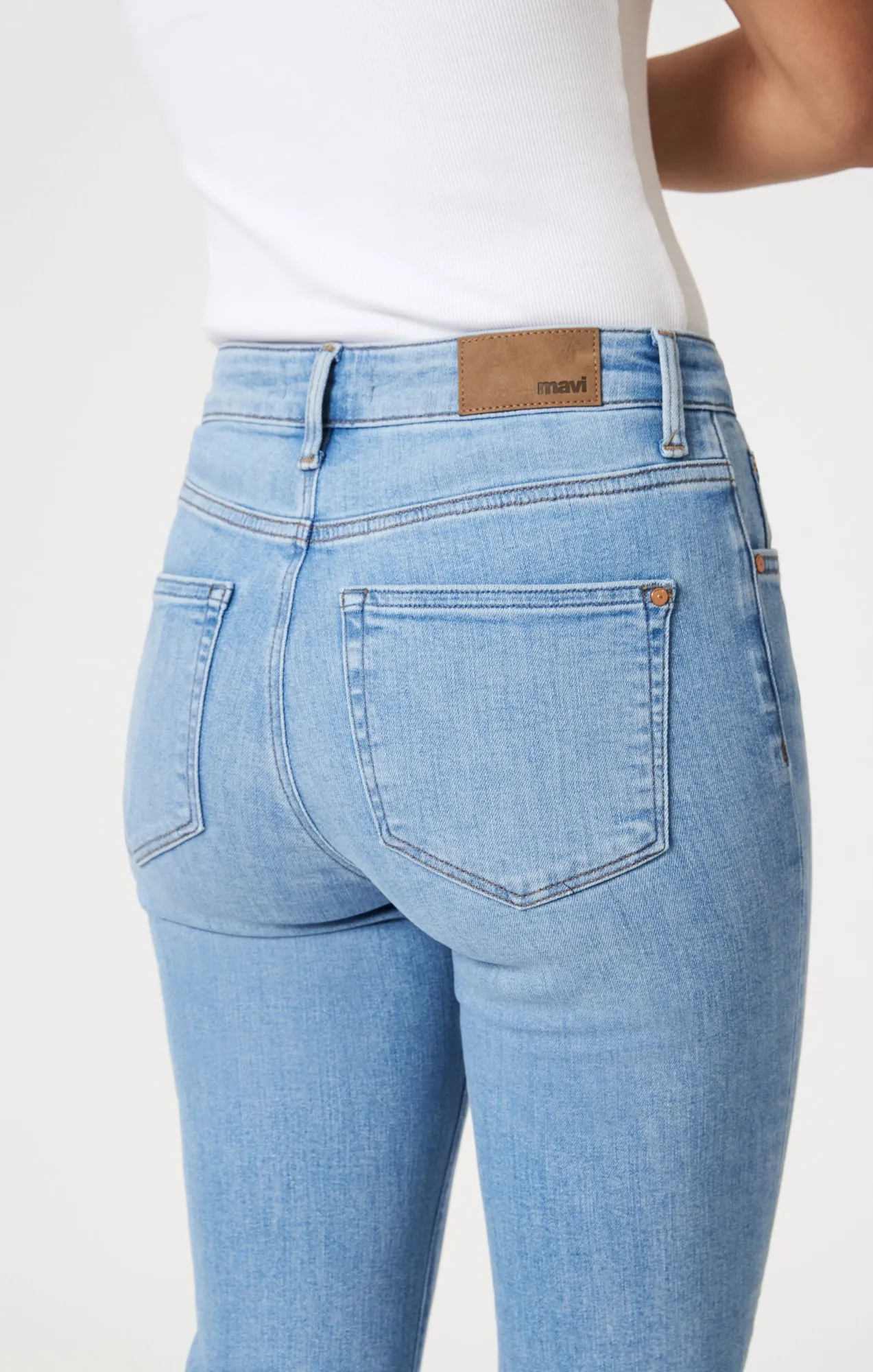 VIOLA STRAIGHT LEG IN LIGHT BRUSHED FLEX BLUE