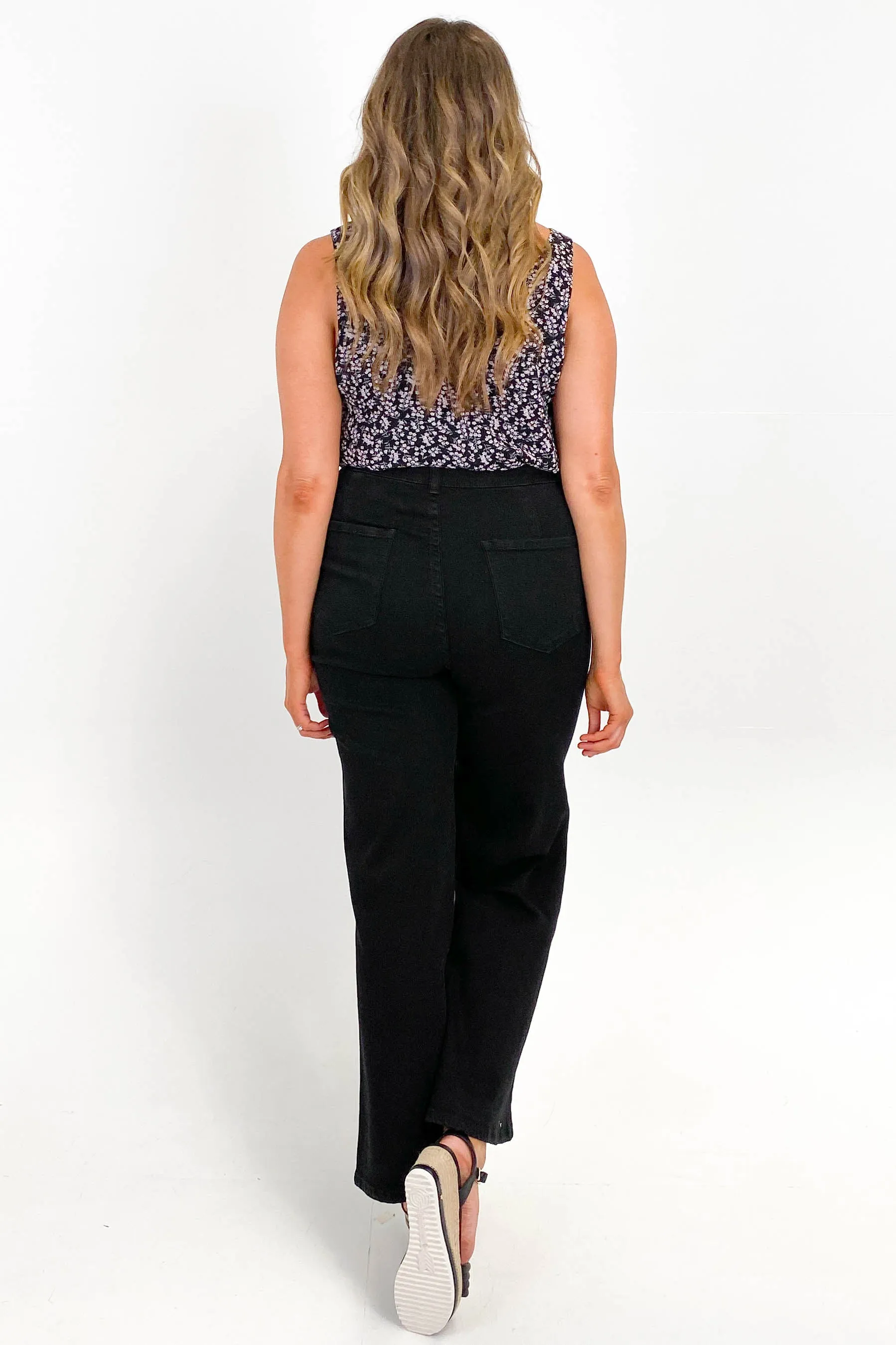 Wakee Natalia Wide Leg Jean Black