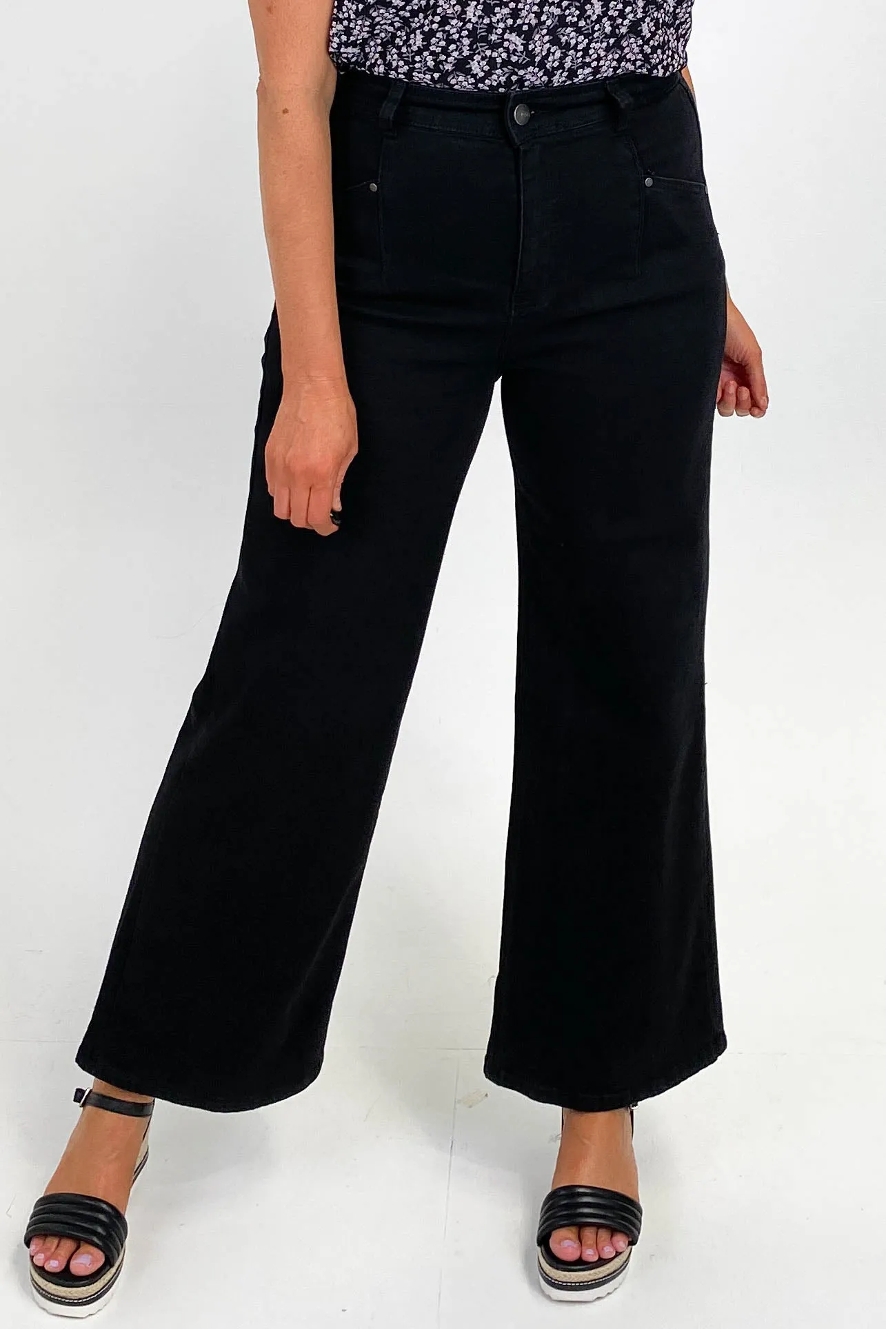 Wakee Natalia Wide Leg Jean Black