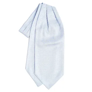 WHITE SILK ASCOT TIE