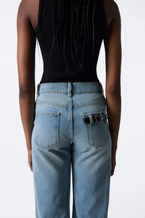 Wide Leg Denim Pants
