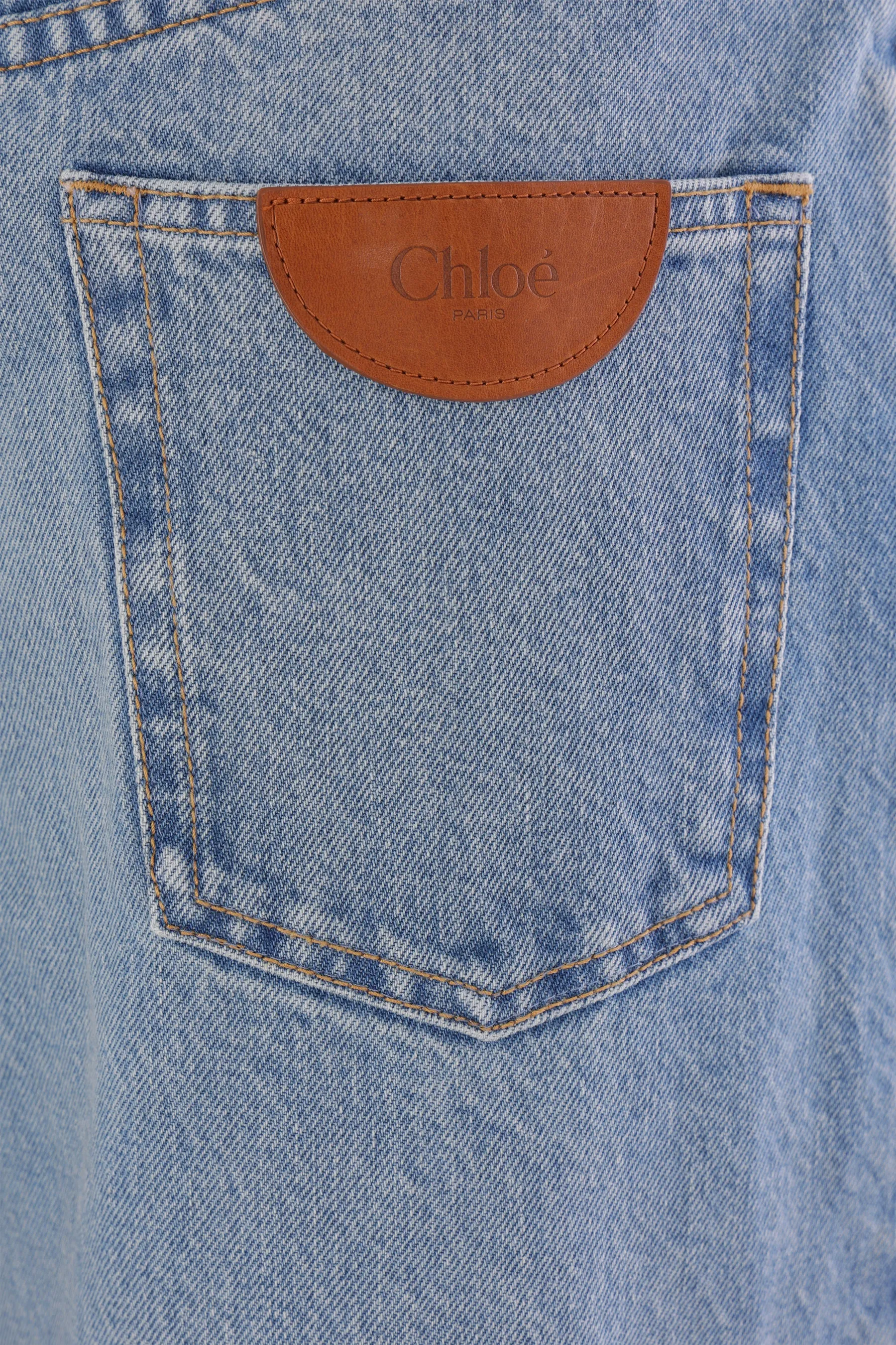 wide-leg jeans in denim