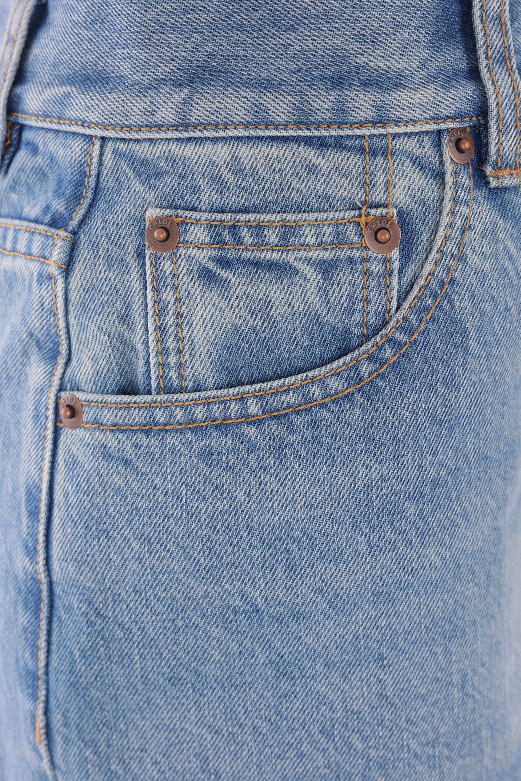wide-leg jeans in denim