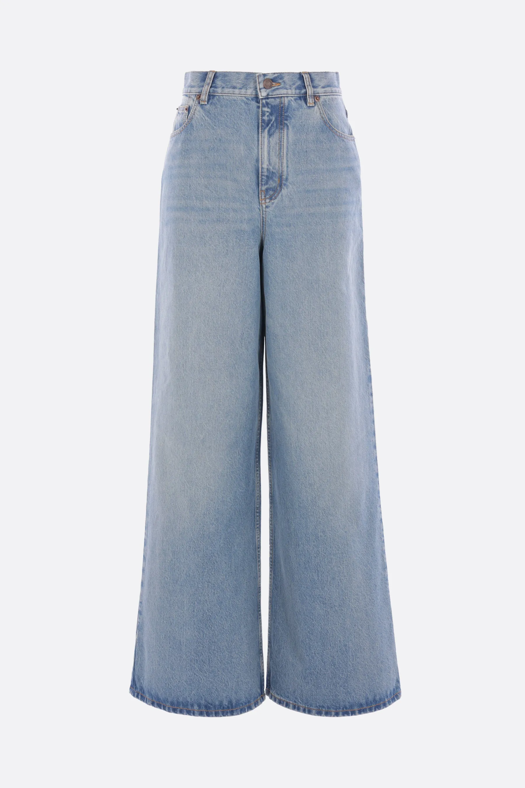 wide-leg jeans in denim