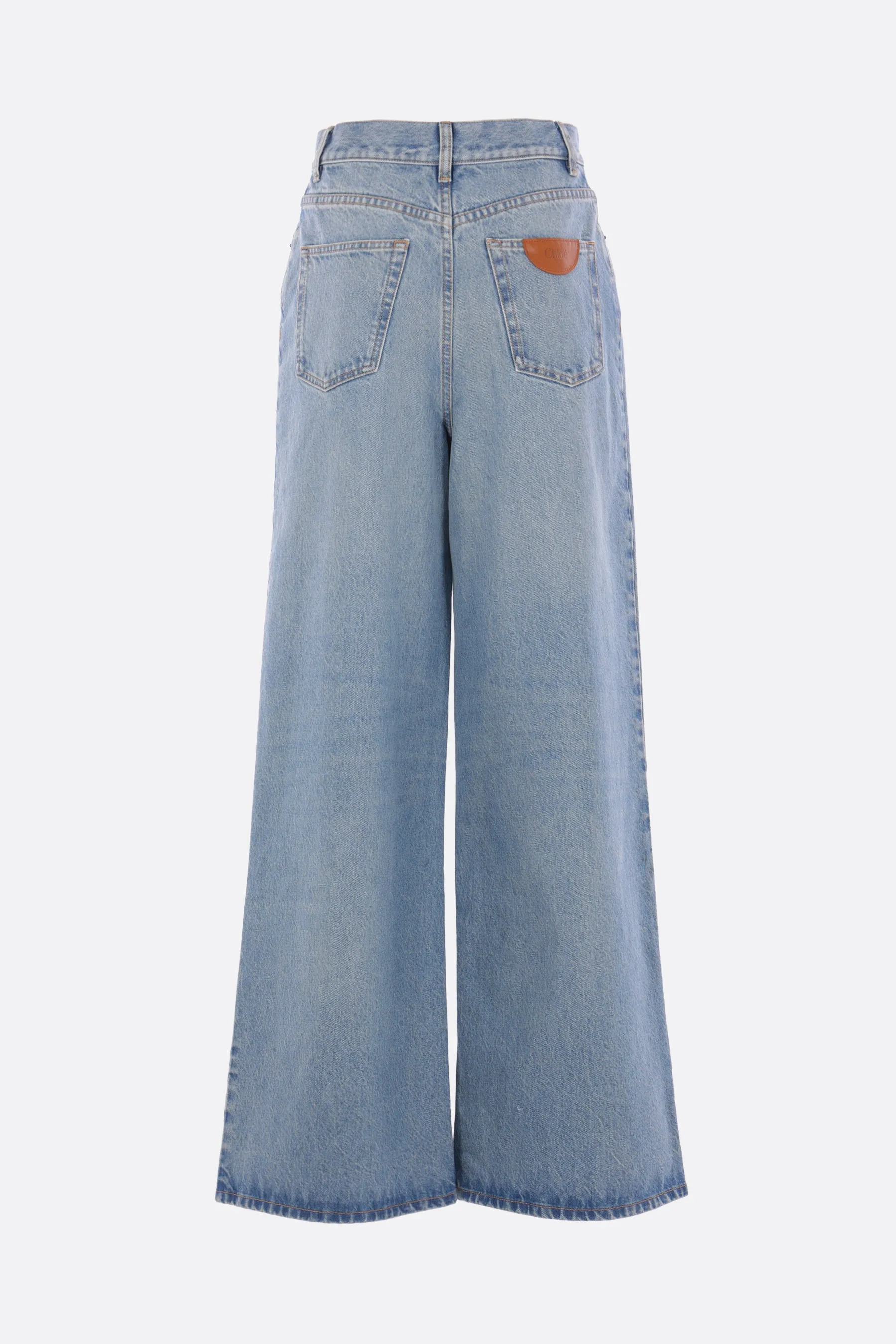 wide-leg jeans in denim