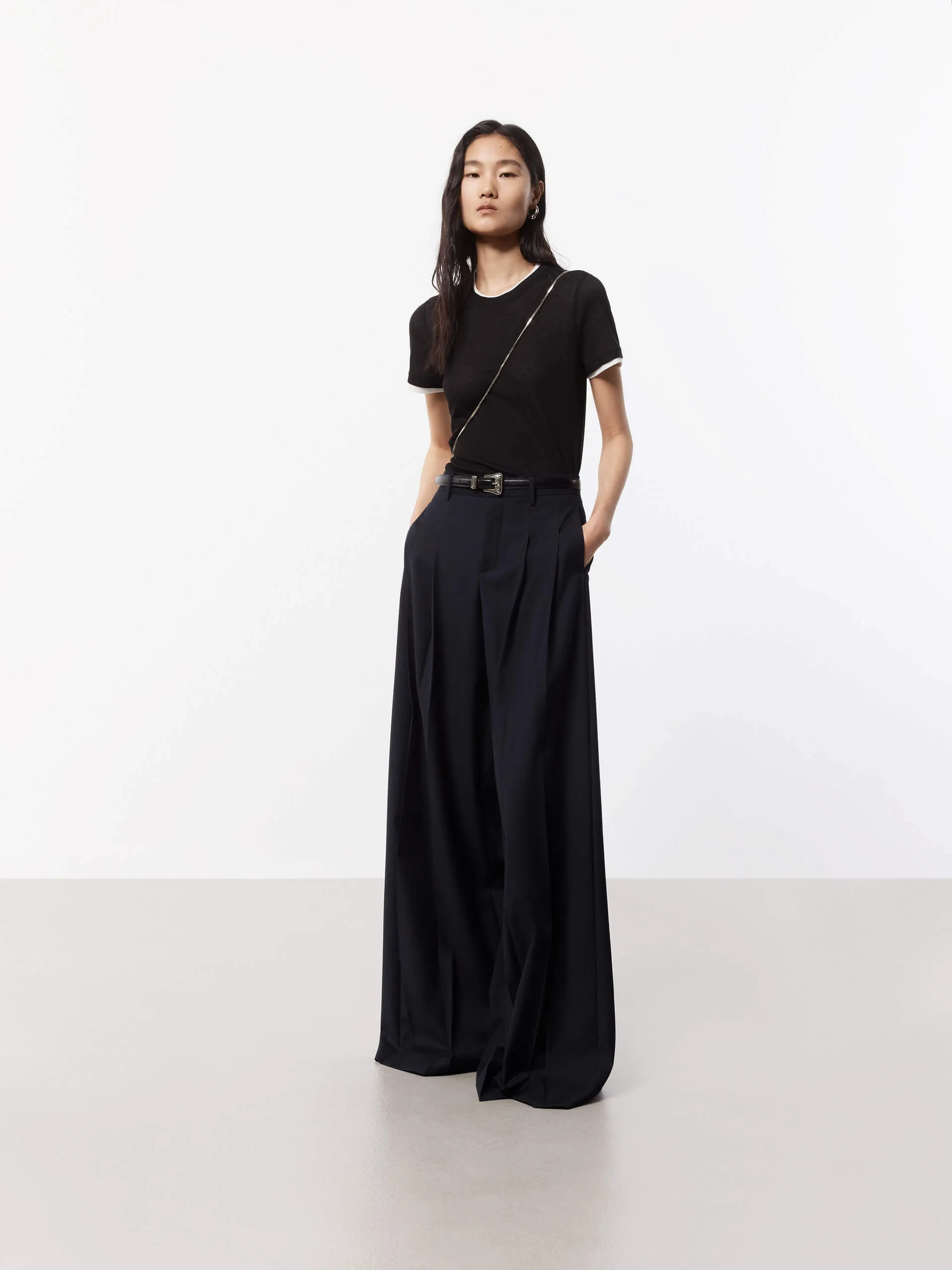 Wide Leg Pleated Pants