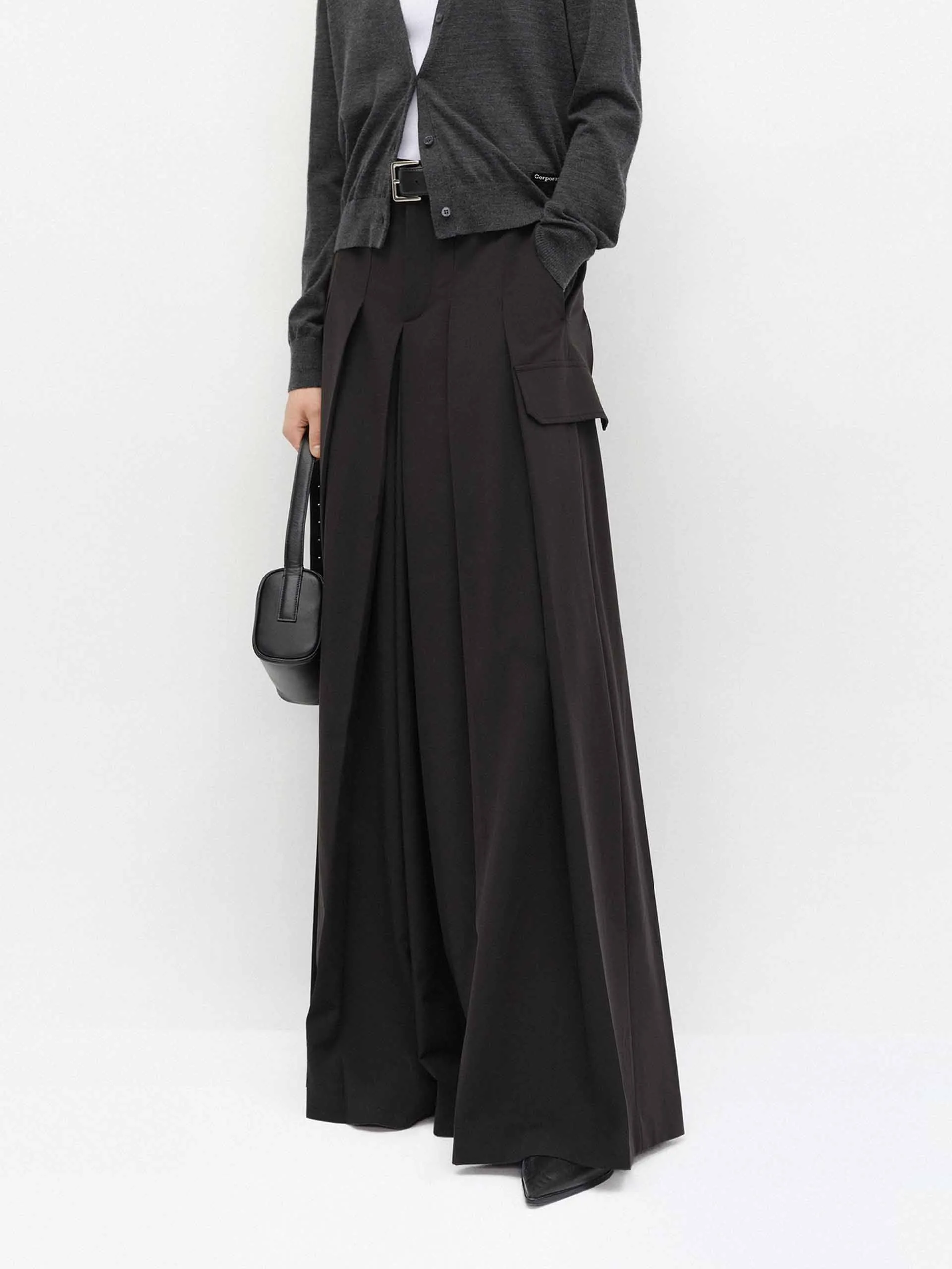 Wide Leg Pleated Pants
