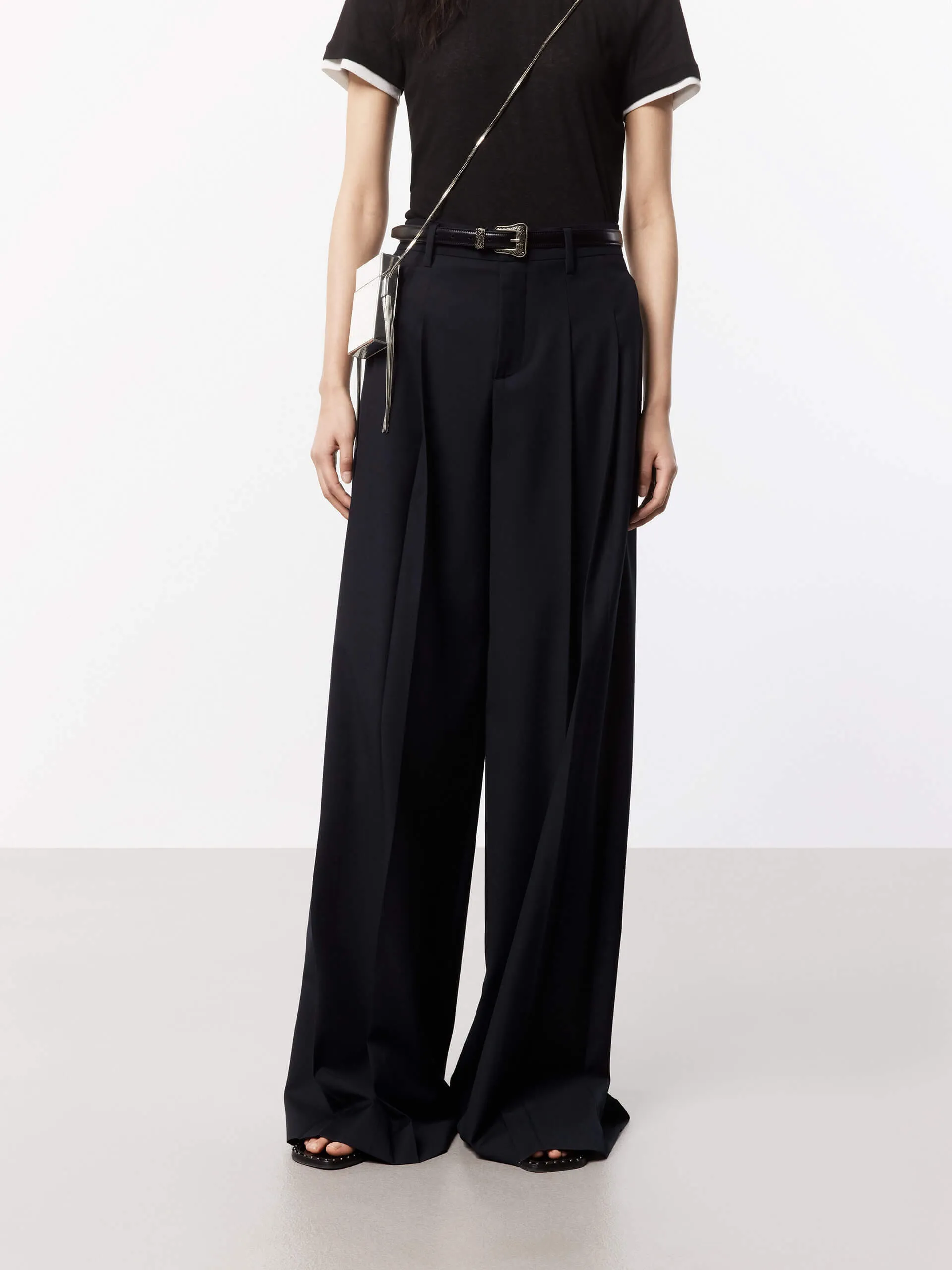 Wide Leg Pleated Pants