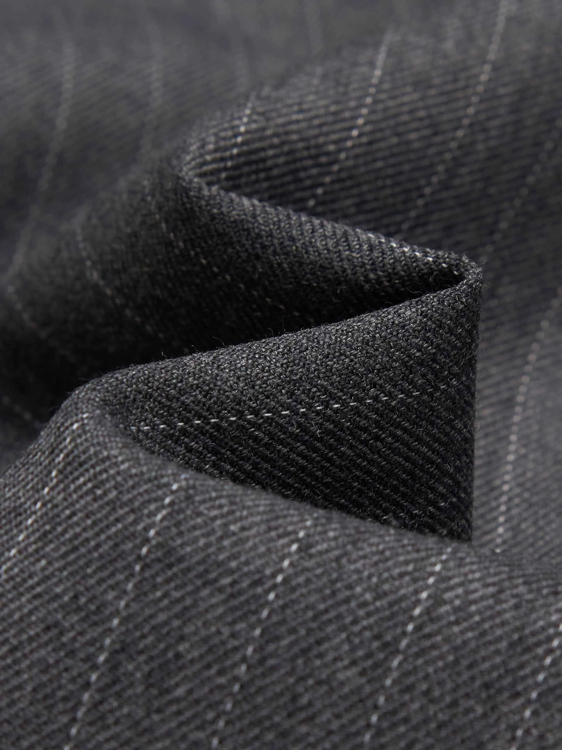 Wool Blend Pinstriped Pants