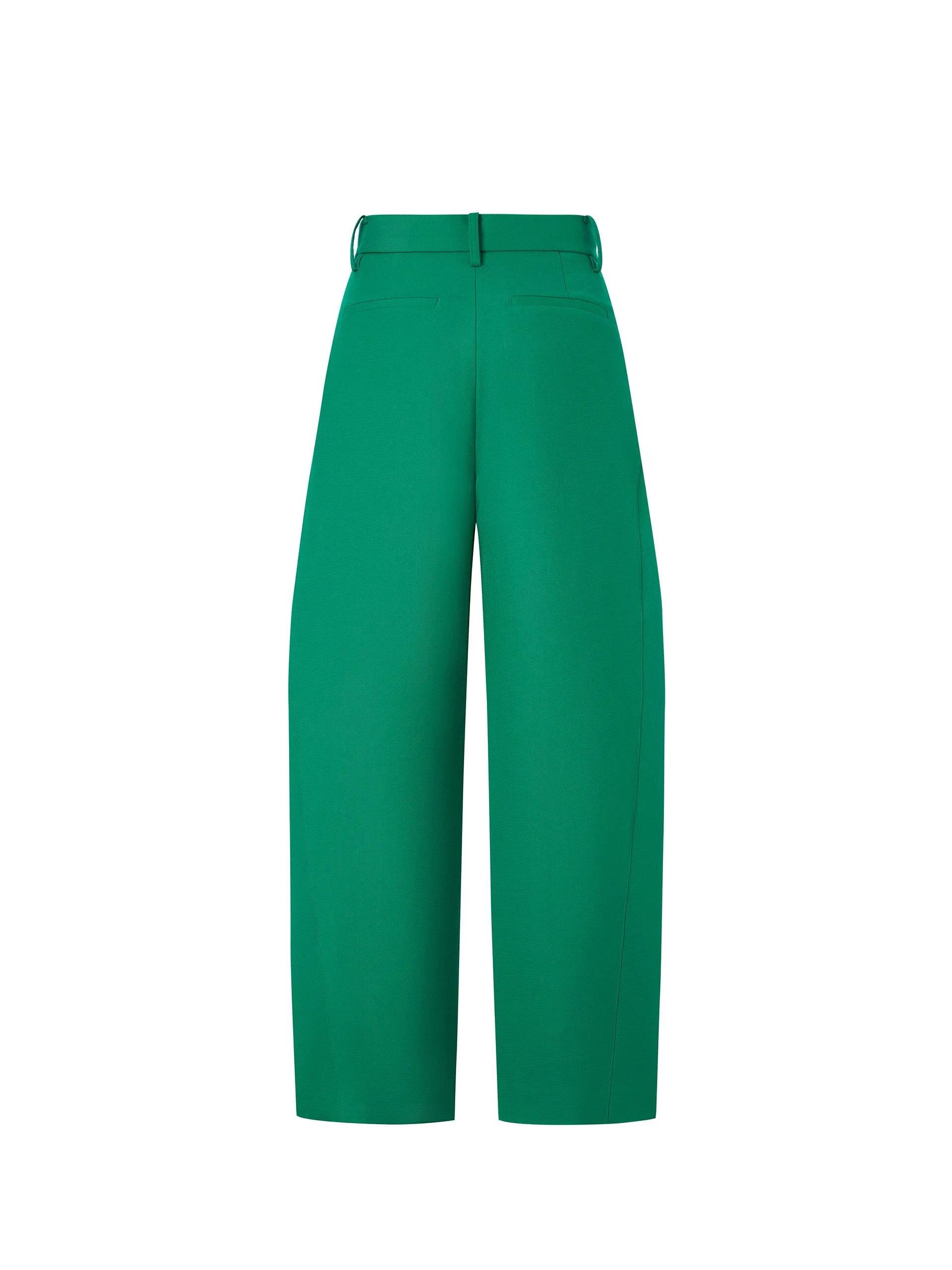 Wool Blend Wide Leg Suit Pants