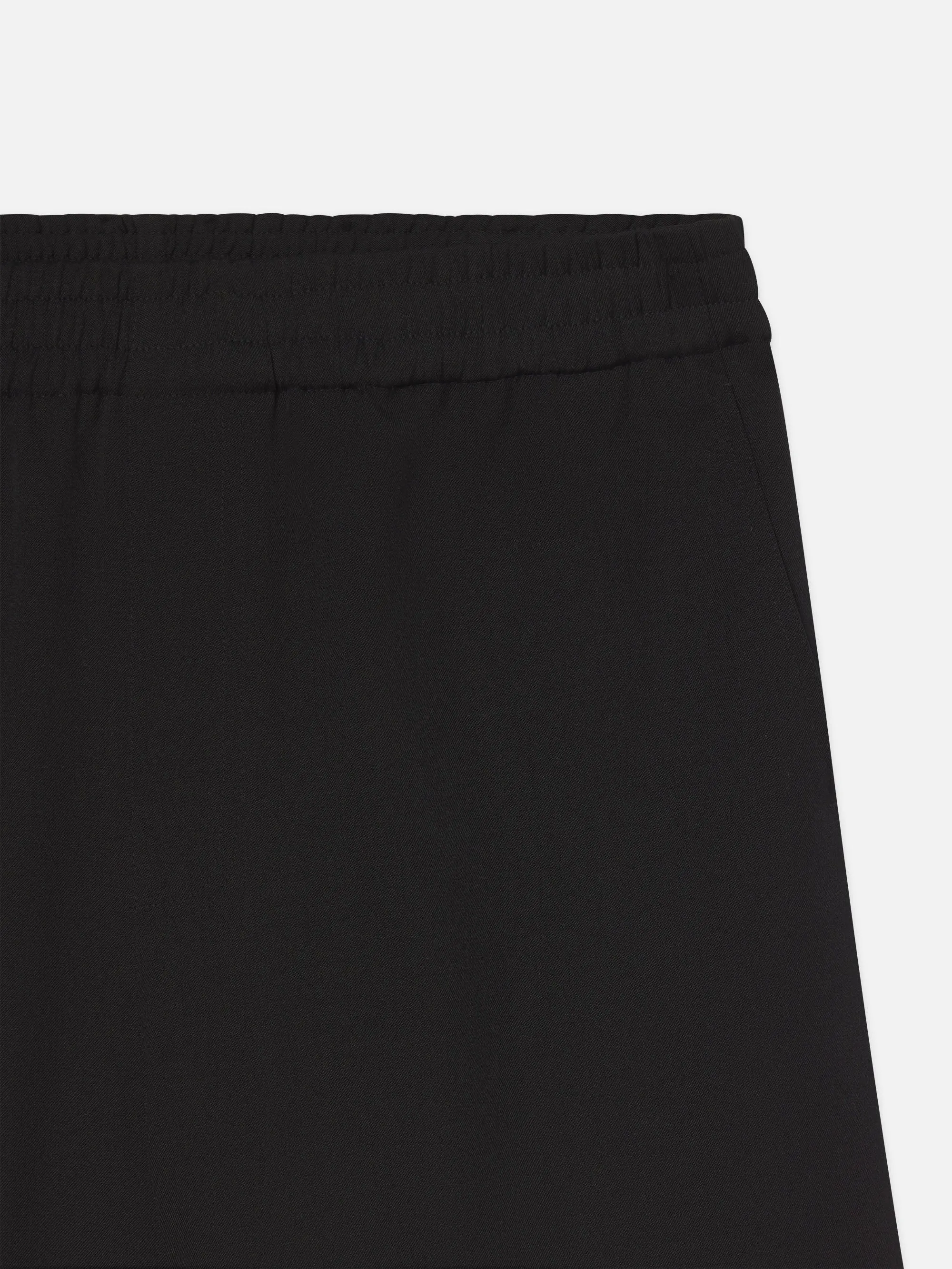 Wool Relaxed Shorts -- Black