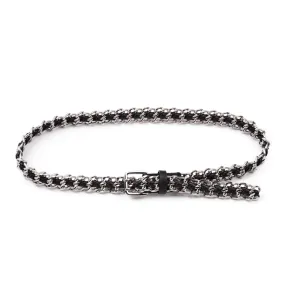 Woven Leather Chain Belt
