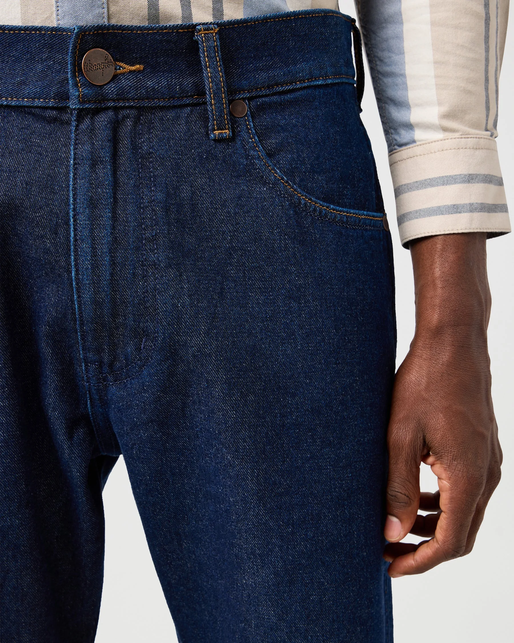 Wrangler Frontier Lightweight Relaxed Straight Mens Jeans - Rinsed Night