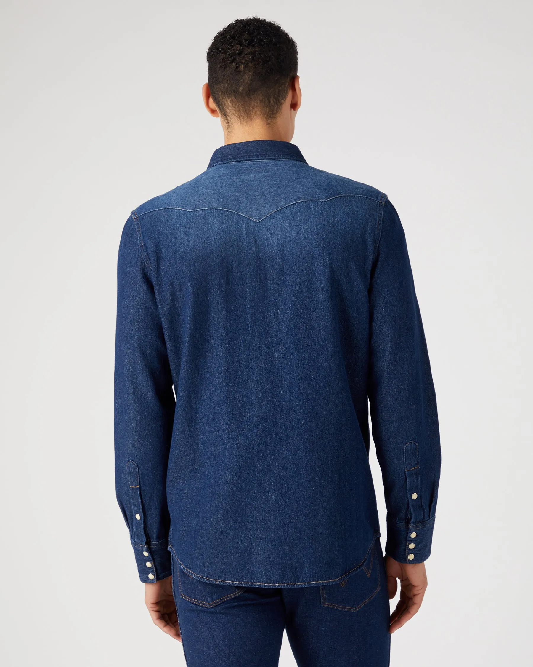 Wrangler Icons 27MW Western Denim Shirt - Darkstone