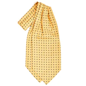 YELLOW SILK ASCOT TIE