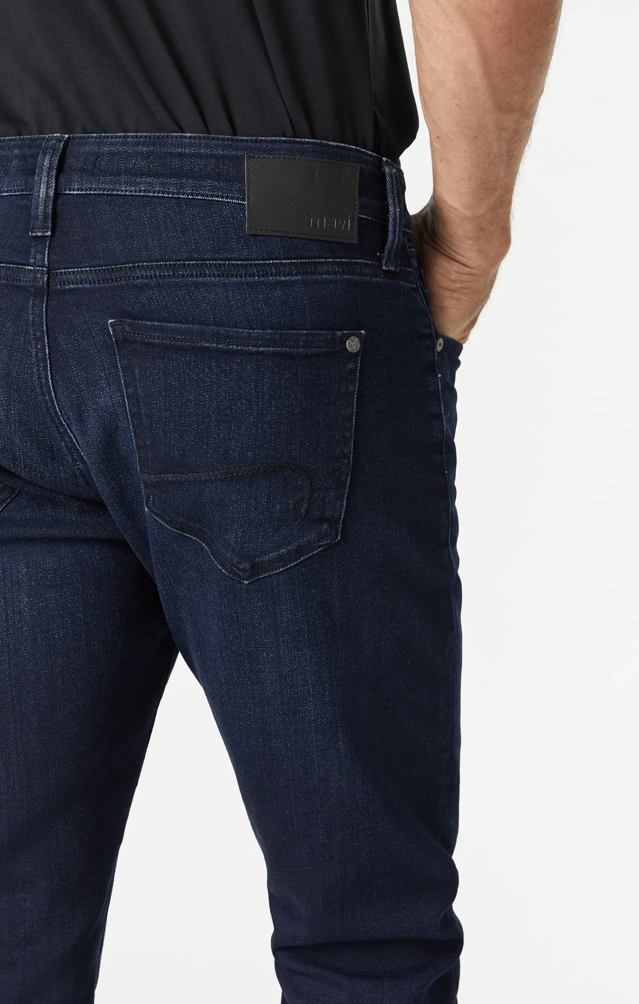 ZACH STRAIGHT LEG IN DEEP BLUE BLACK TONAL WILLIAMSBURG