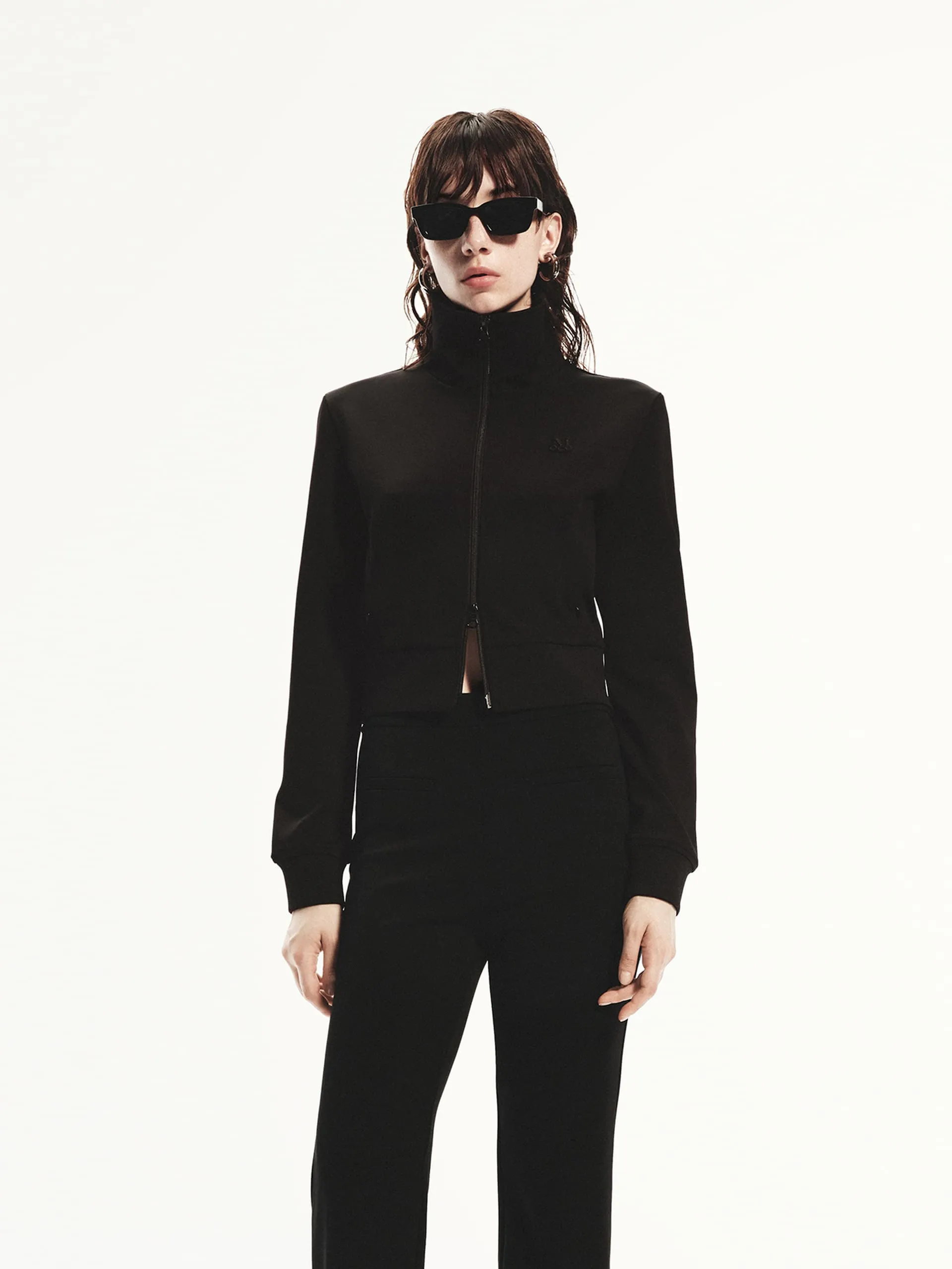 Zip Closure Fitted Jacket