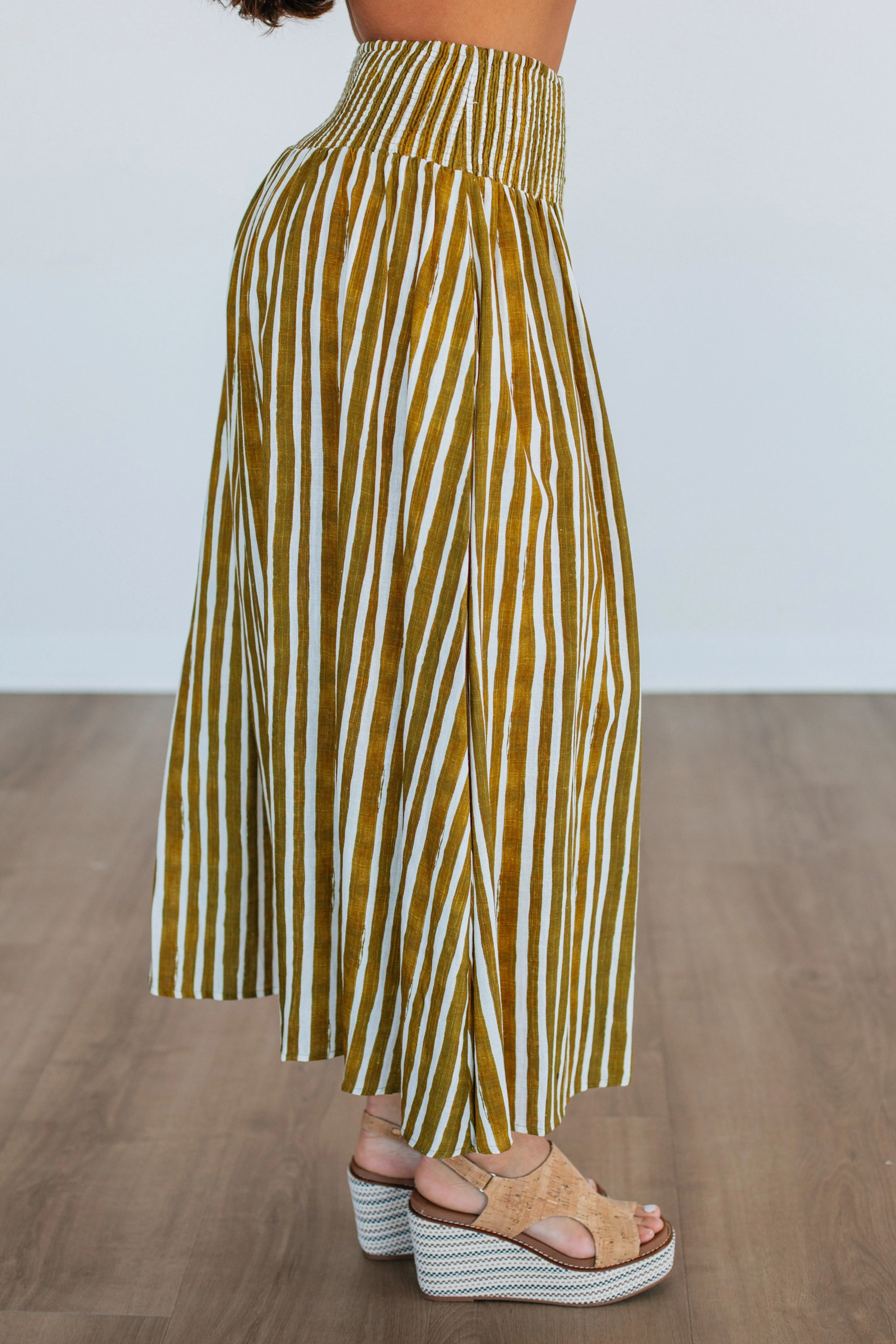 Zoya Striped Skirt - Lemongrass Mix